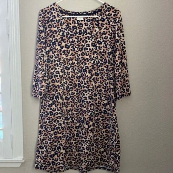 Soma Leopard Print Animal Print Dress Women's Size Medium - Picture 1 of 5